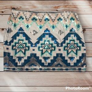 EXPRESS sequined mini skirt small/ petite